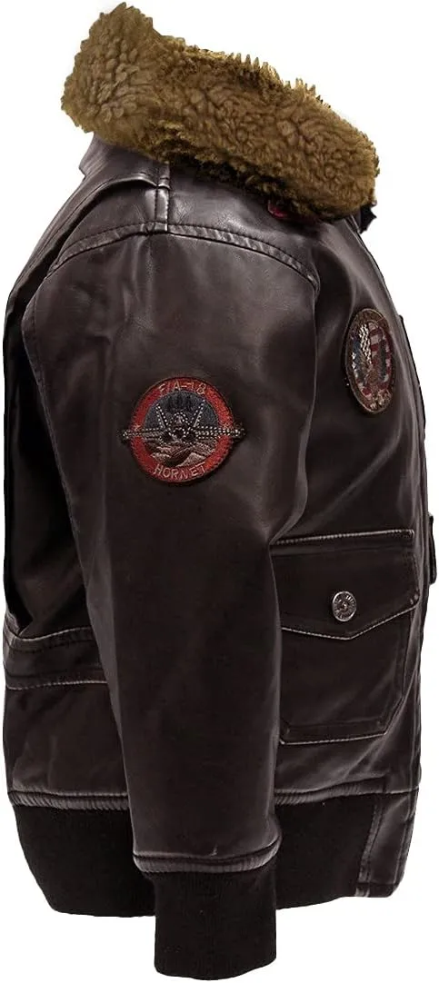 Top Gun® Kid's Vegan Leather Aviator Jacket