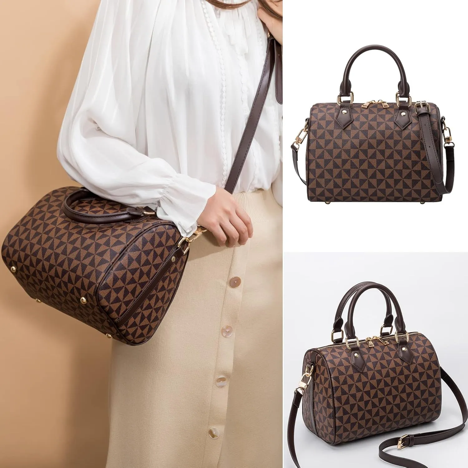 Top Handle Bags for Women Fahsionable Designer Crossbody Purse Large Cute Satchel Handbag