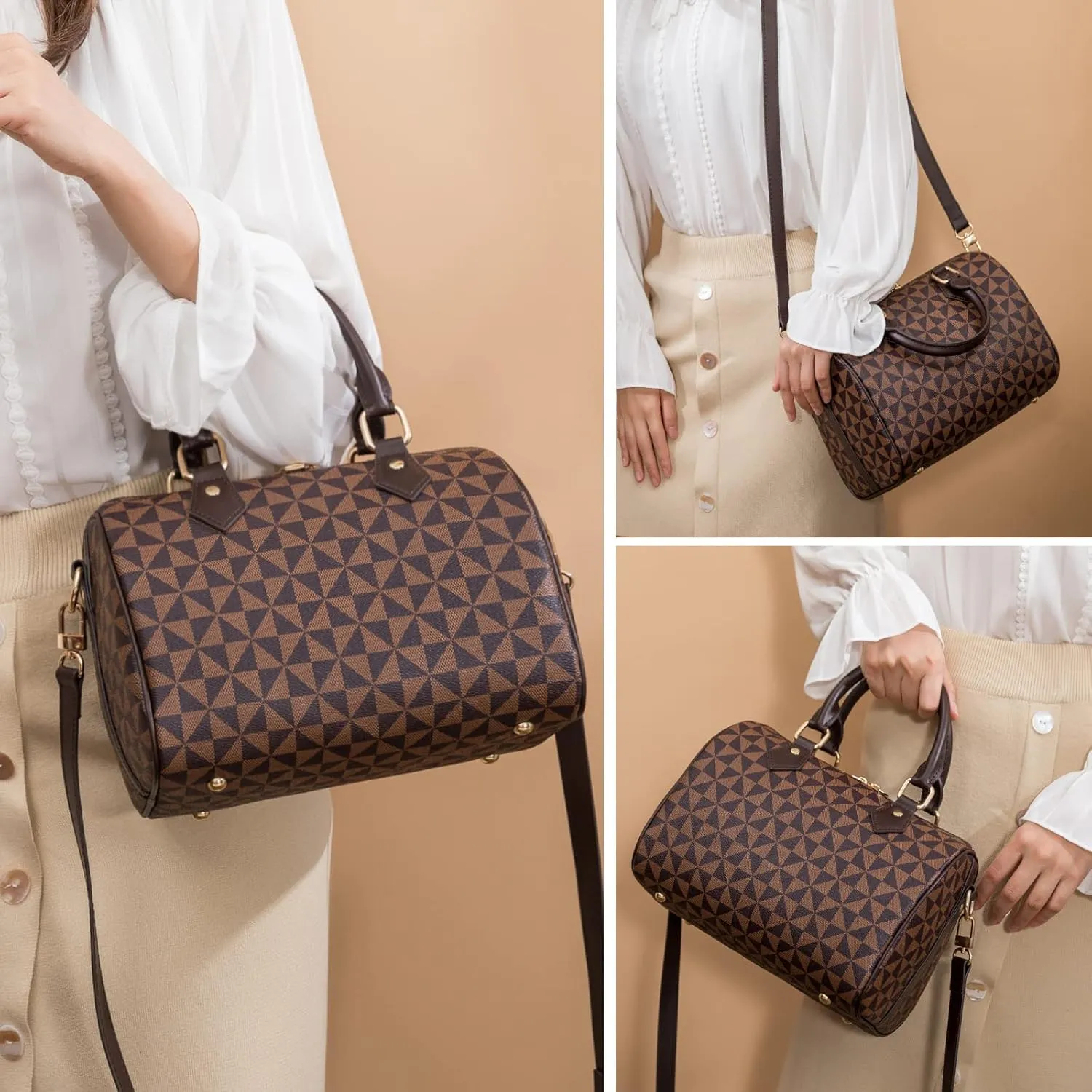 Top Handle Bags for Women Fahsionable Designer Crossbody Purse Large Cute Satchel Handbag