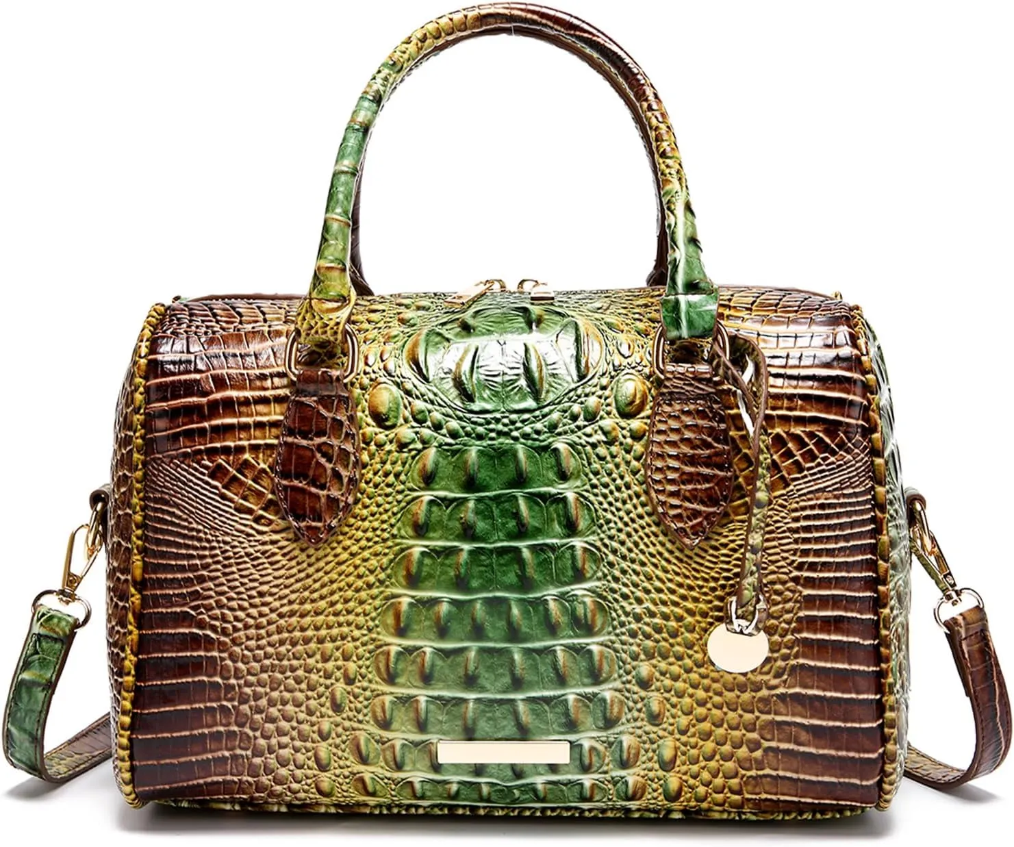 Top-Handle Crocodile Purses For Women Crossbody Leather Bags Trendy Large Capacity Tote with Shoulder Strap