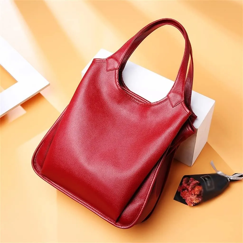 Top Layer Leather Bag Women's Handbag Chartott Bag Leather Women's Bag Single Shoulder Crossbody Bag(D)