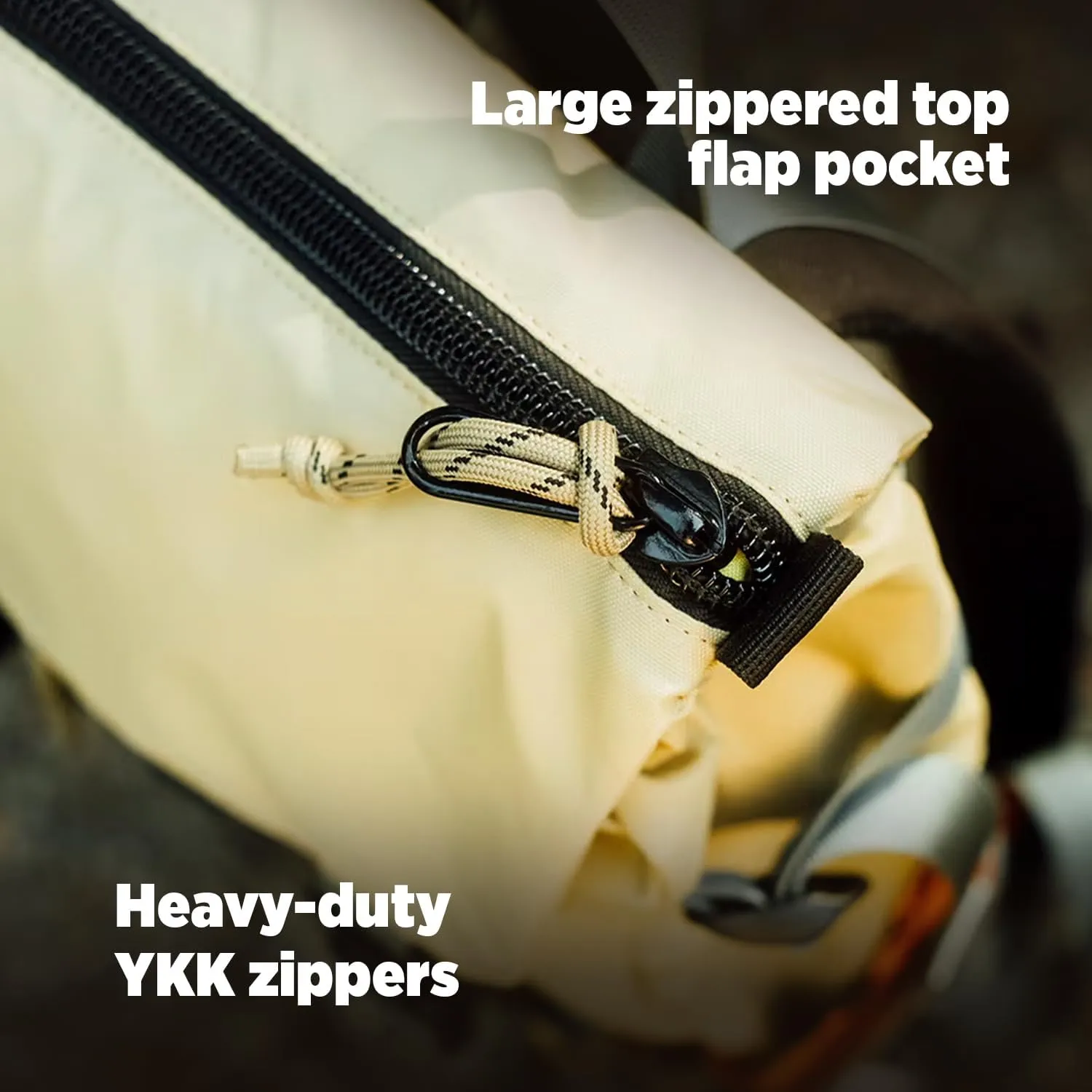 Topo Designs Rover Pack Classic - Daily Daypack for Commutes, Day Trips, Hikes, Iconic Denver Design, Recycled Nylon, (Bone White/Beetle)
