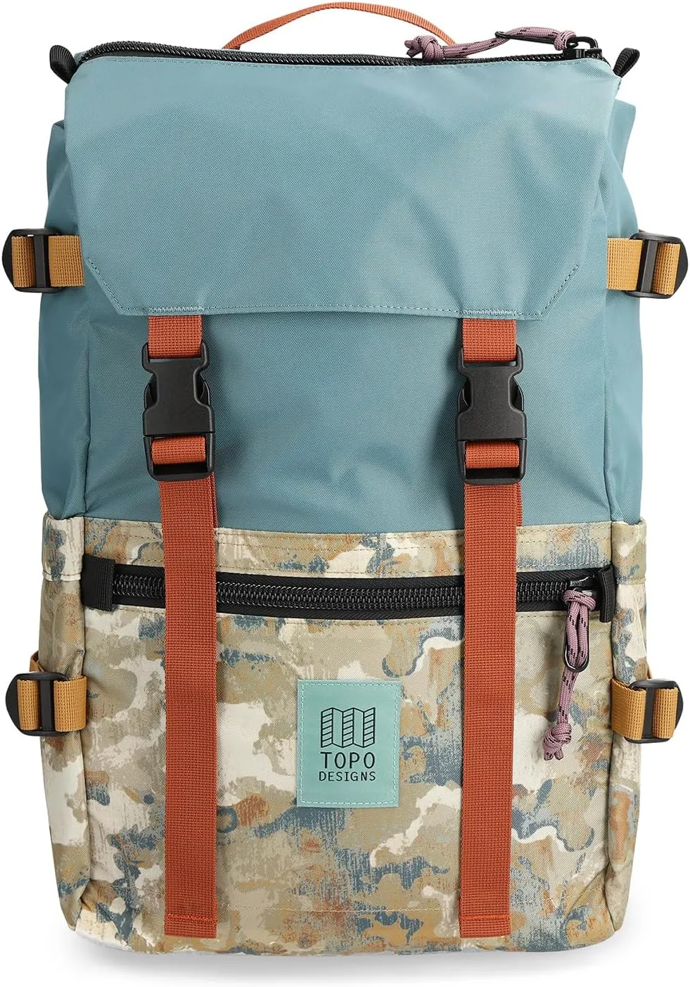 Topo Designs Rover Pack Classic - Daily Daypack for Commutes, Day Trips, Hikes, Iconic Denver Design, Recycled Nylon, (Pine/Camo)