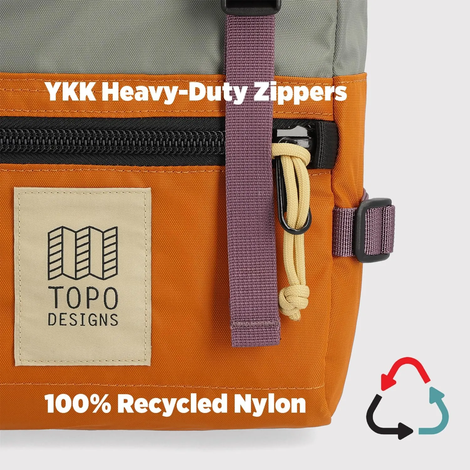 Topo Designs Rover Pack Mini, Navy/Mustard, One Size