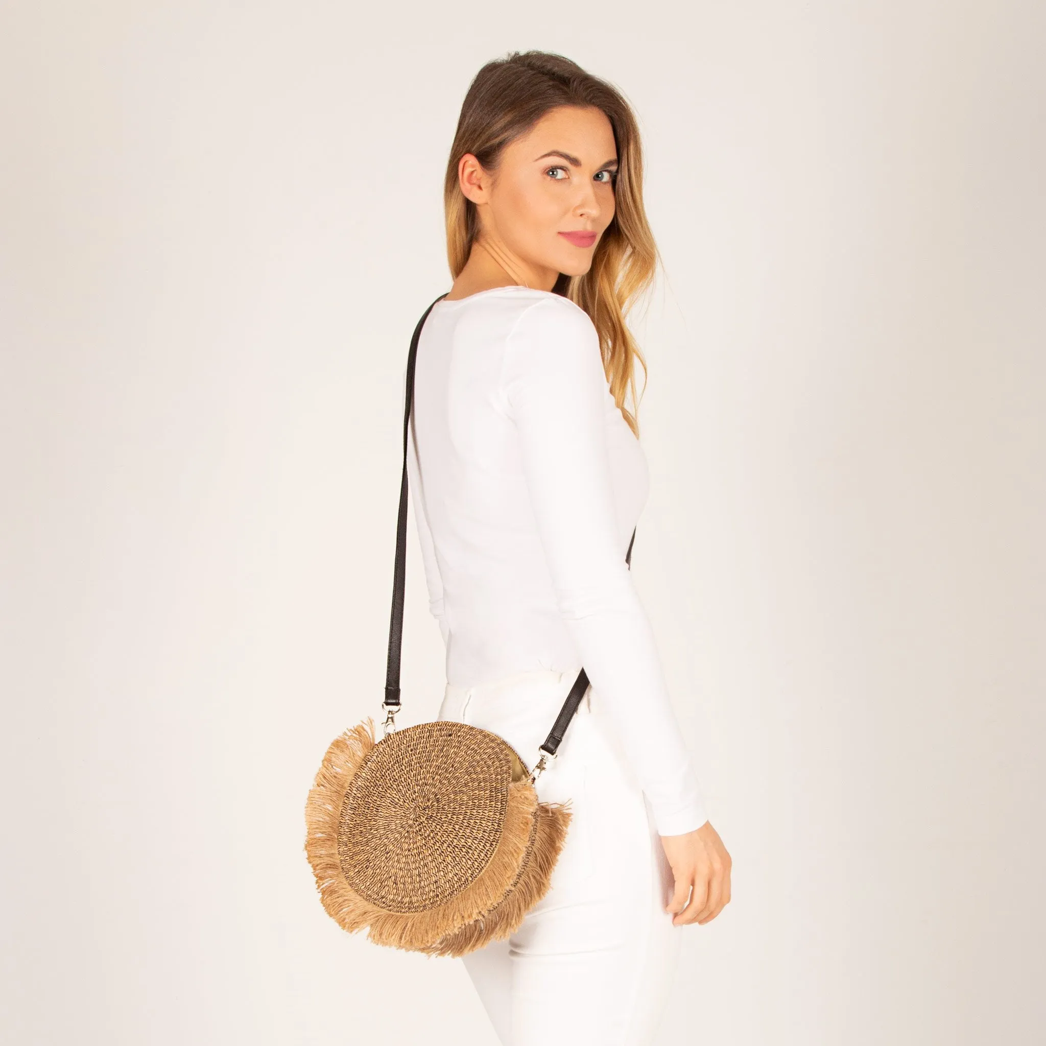 Torquay Woven Circle Crossbody