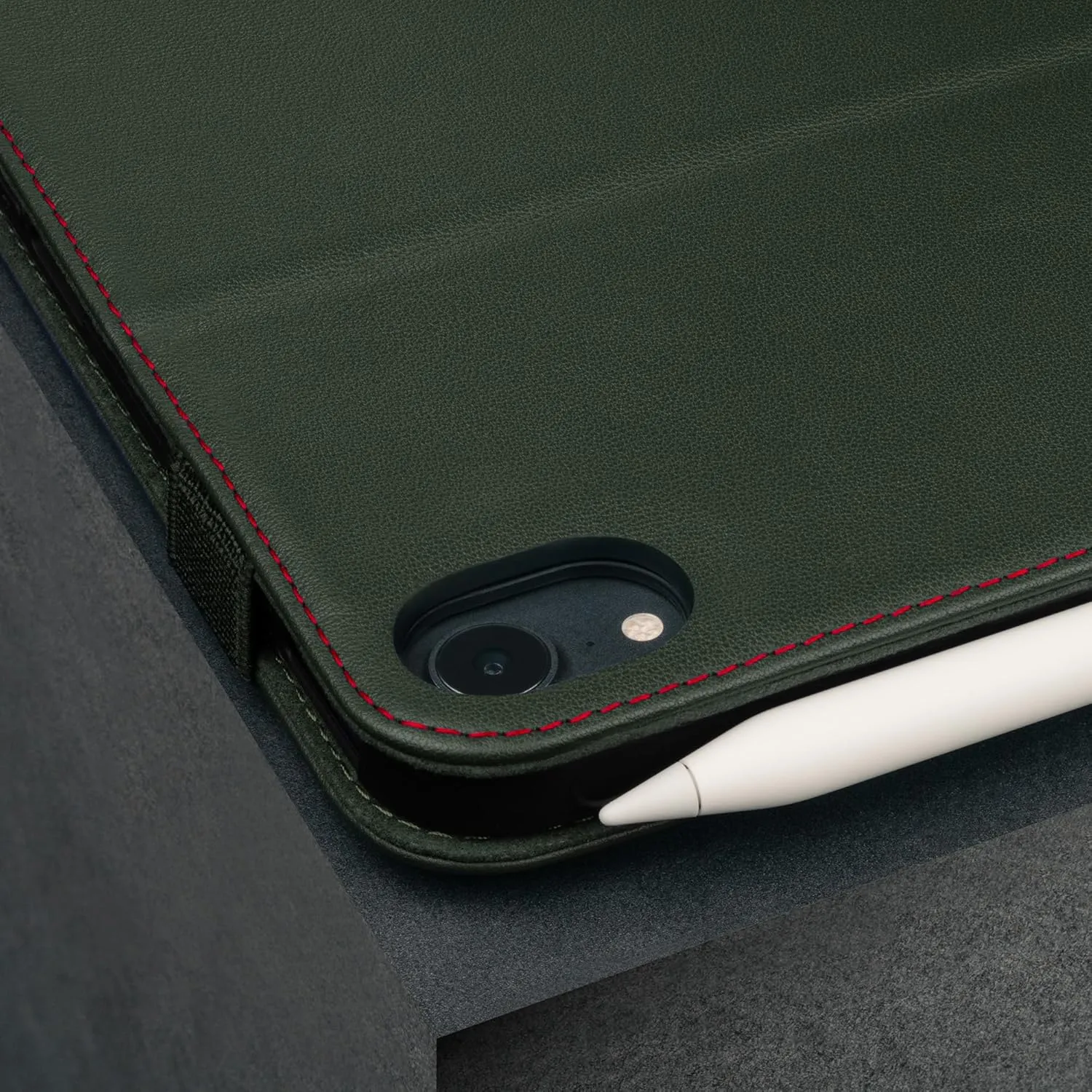 TORRO Case Compatible with iPad mini 7/6 – Genuine Leather iPad mini 7th / 6th Generation (2024/2021) Cover with Stand Function, Apple Pencil Connectivity and Wake Sleep Function (Green)