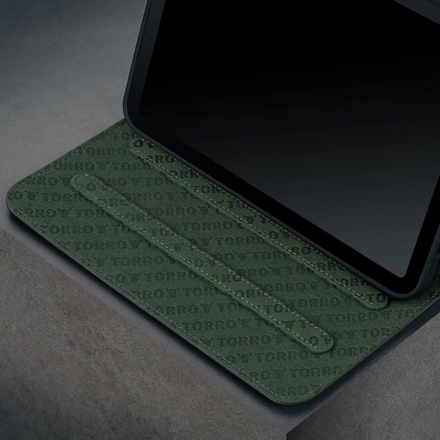 TORRO Case Compatible with iPad mini 7/6 – Genuine Leather iPad mini 7th / 6th Generation (2024/2021) Cover with Stand Function, Apple Pencil Connectivity and Wake Sleep Function (Green)