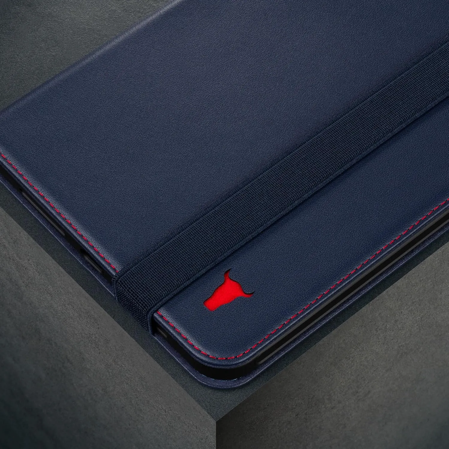 TORRO Case Compatible with iPad Mini 7/6 – Genuine Leather iPad Mini 7th / 6th Generation (2024/2021) Cover with Stand Function, Apple Pencil Connectivity and Wake Sleep Function (Navy Blue)