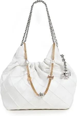Tory Burch Women's Fleming Distressed Mini Hobo Bag