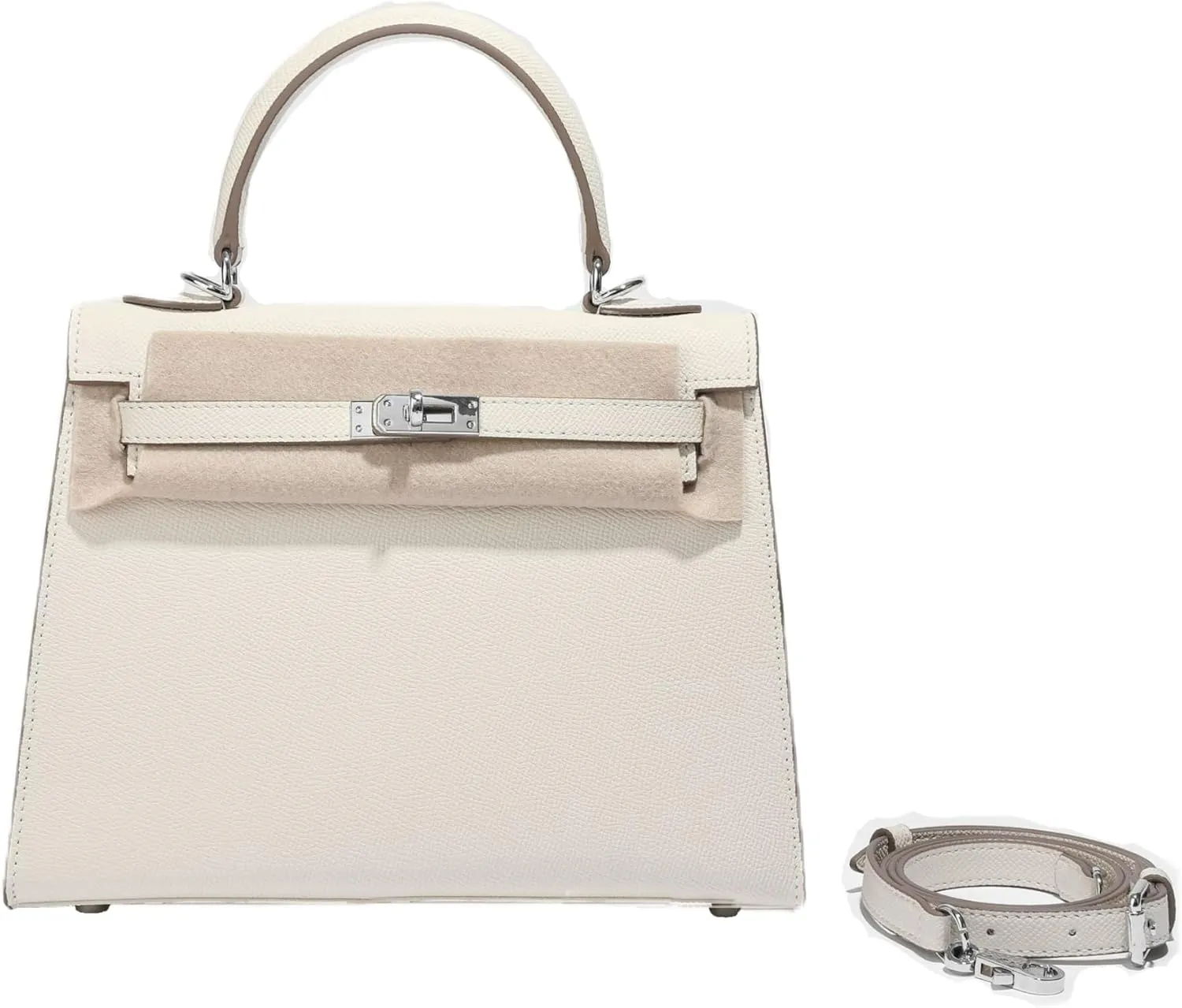 Tote Bag for Women, Genuine Leather Lychee Grain Handbag with 2 Adjustable Straps, Shoulder & Crossbody Purse (Small/Large)
