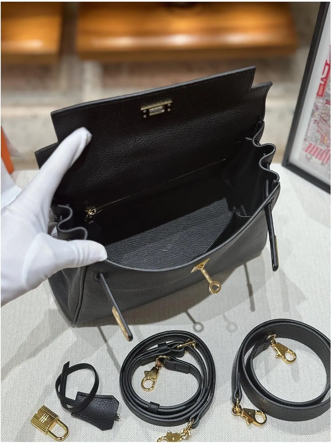 Tote Bag for Women, Genuine Leather Top Handle Handbag, Fashion Vintage Shoulder Bag, Crossbody, With 2 strap.