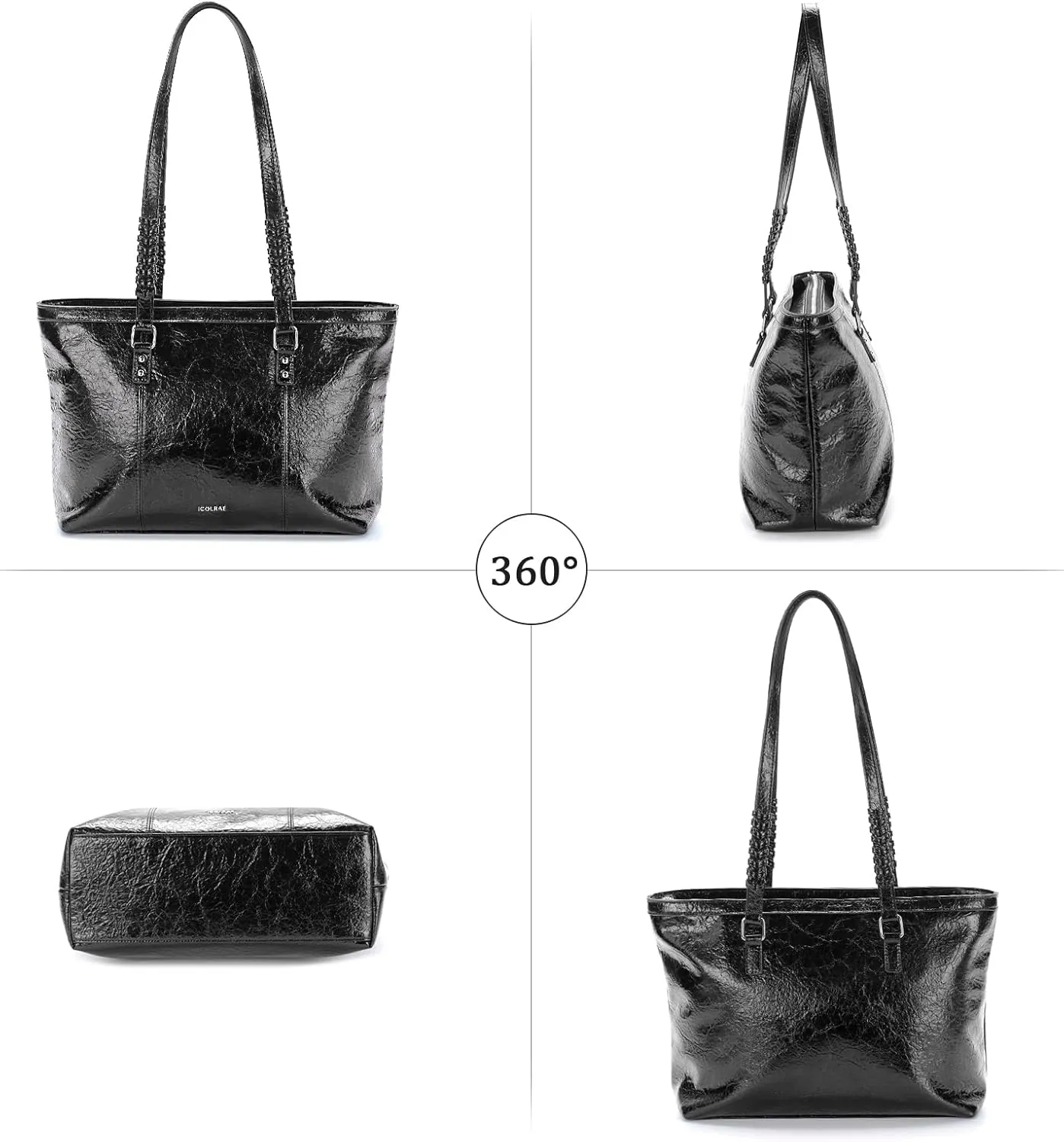 Tote Bag for Women Large Vegan Leather Shoulder Bag Casual Top Handle Hobo Handbag Work Travel Weekender Bags