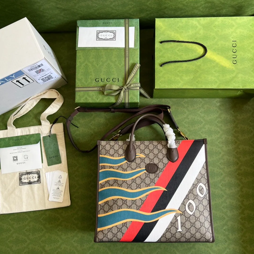 Tote Geometric Vast range Gucci Customer-first Medium Bag Print With