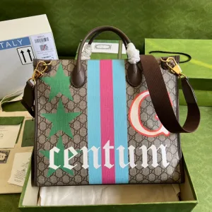 Tote Geometric Vast range Gucci Customer-first Medium Bag Print With