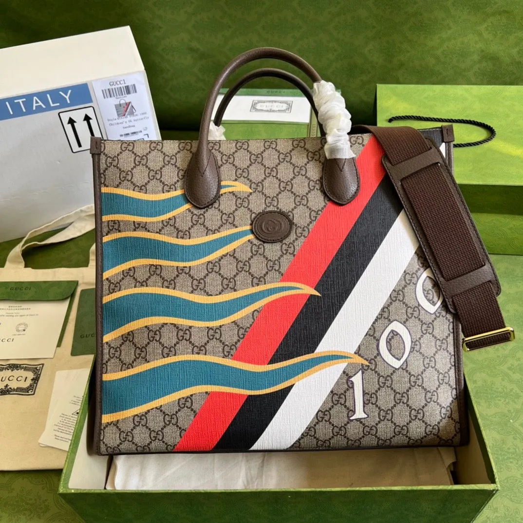 Tote Geometric Vast range Gucci Customer-first Medium Bag Print With