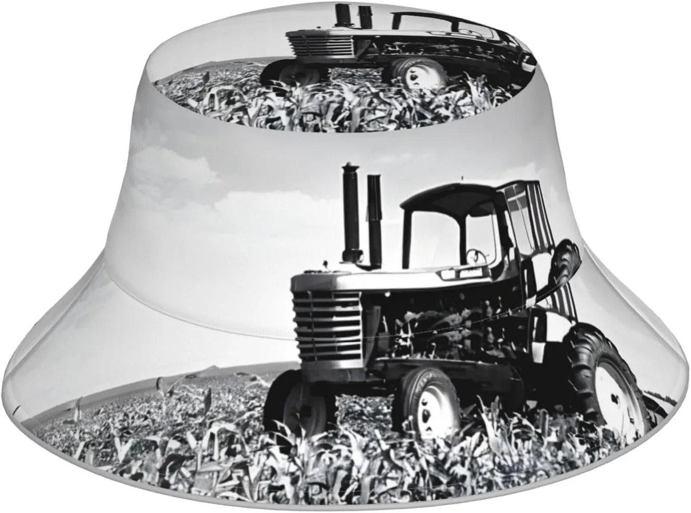(Tractor Agriculture Tranquil) Bucket Hat for Men Women Packable Sun Hat Outdoor Fisherman Cap for Beach Travel Hiking