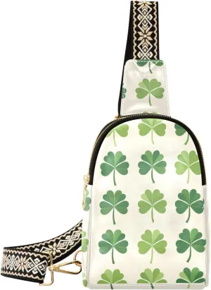 trendy Four Leaf Clover crossbody bag waterproof over shoulder bag for day pack