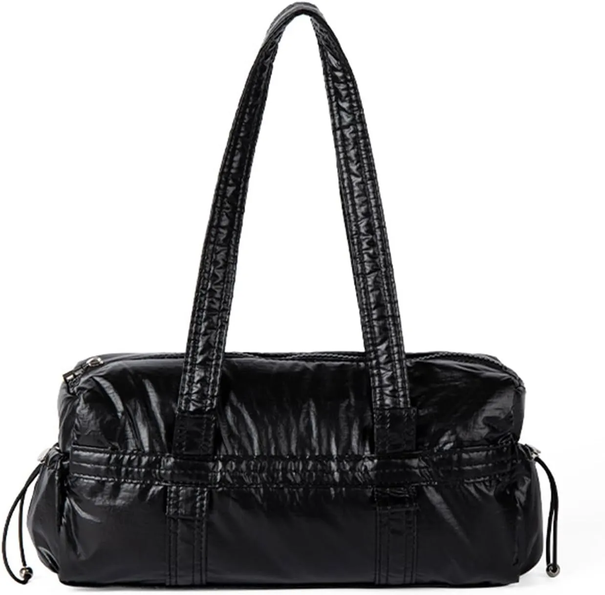 Trendy Women Shoulder Bag Top Handle Handbag Commuting Bag Large Capacity Underarm Bag PU Leather Armpit Bag