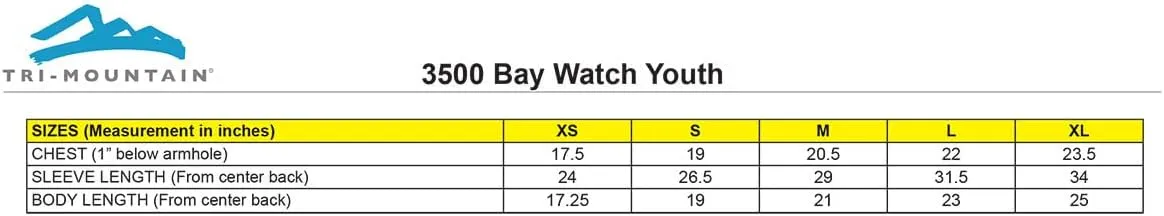 Tri-Mountain Water-Resistant 3500 Bay Watch Kids/Youth Jacket