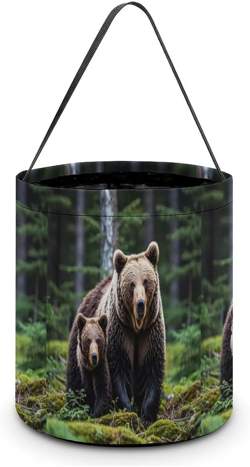 Trick Or Treat Bags Halloween Trick Or Treat Bucket Halloween Treat Bags Grizzly Gift Bags Pumpkin Bucket Halloween Candy Bucket Candy Tote Bags for Halloween Party Supplies