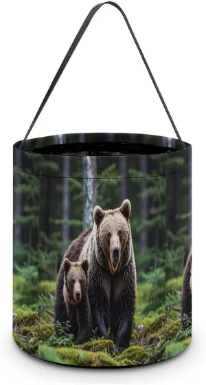 Trick Or Treat Bags Halloween Trick Or Treat Bucket Halloween Treat Bags Grizzly Gift Bags Pumpkin Bucket Halloween Candy Bucket Candy Tote Bags for Halloween Party Supplies