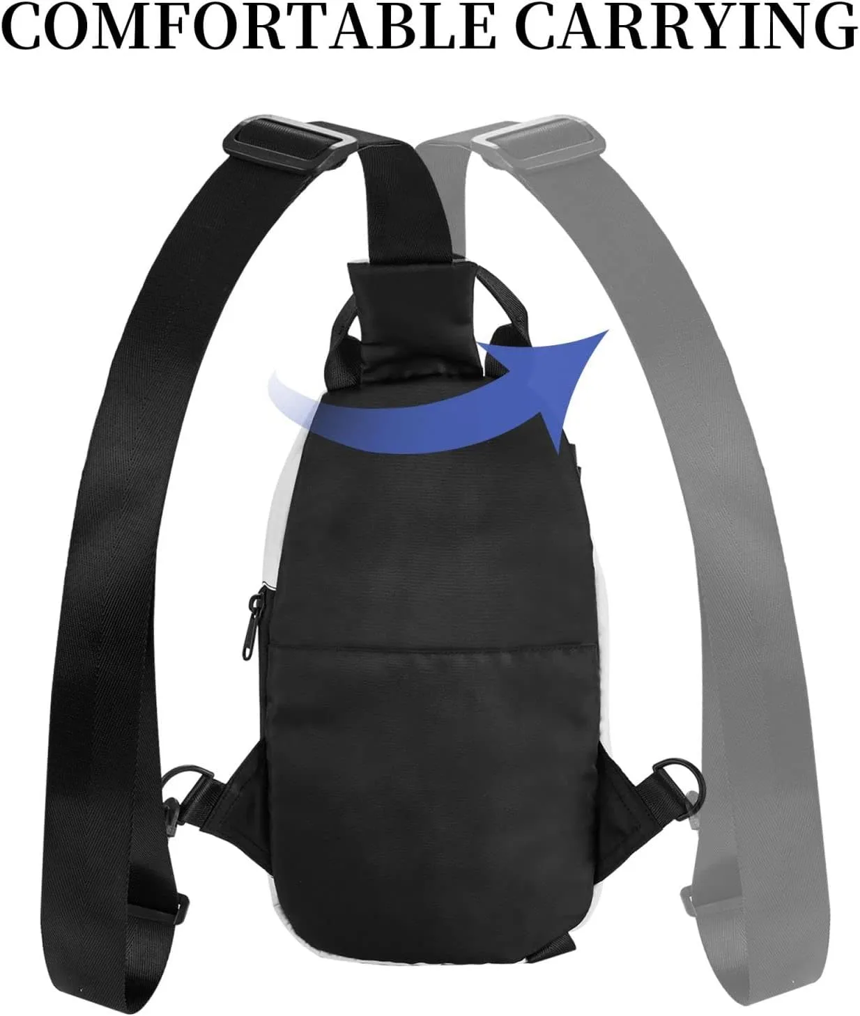 Tropical Plants Print Crossbody Backpack Casual Adjustable Bag Multifunctional Sling Backpack