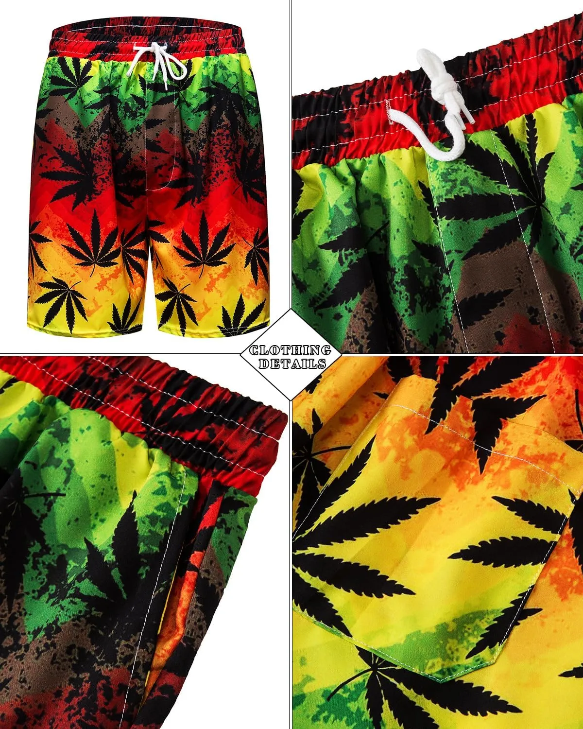 TUNEVUSE Mens Hawaiian Shirts and Shorts Set 2 Pieces Beach Outfits Flower Print Summer Tropical Suit with Bucket Hats