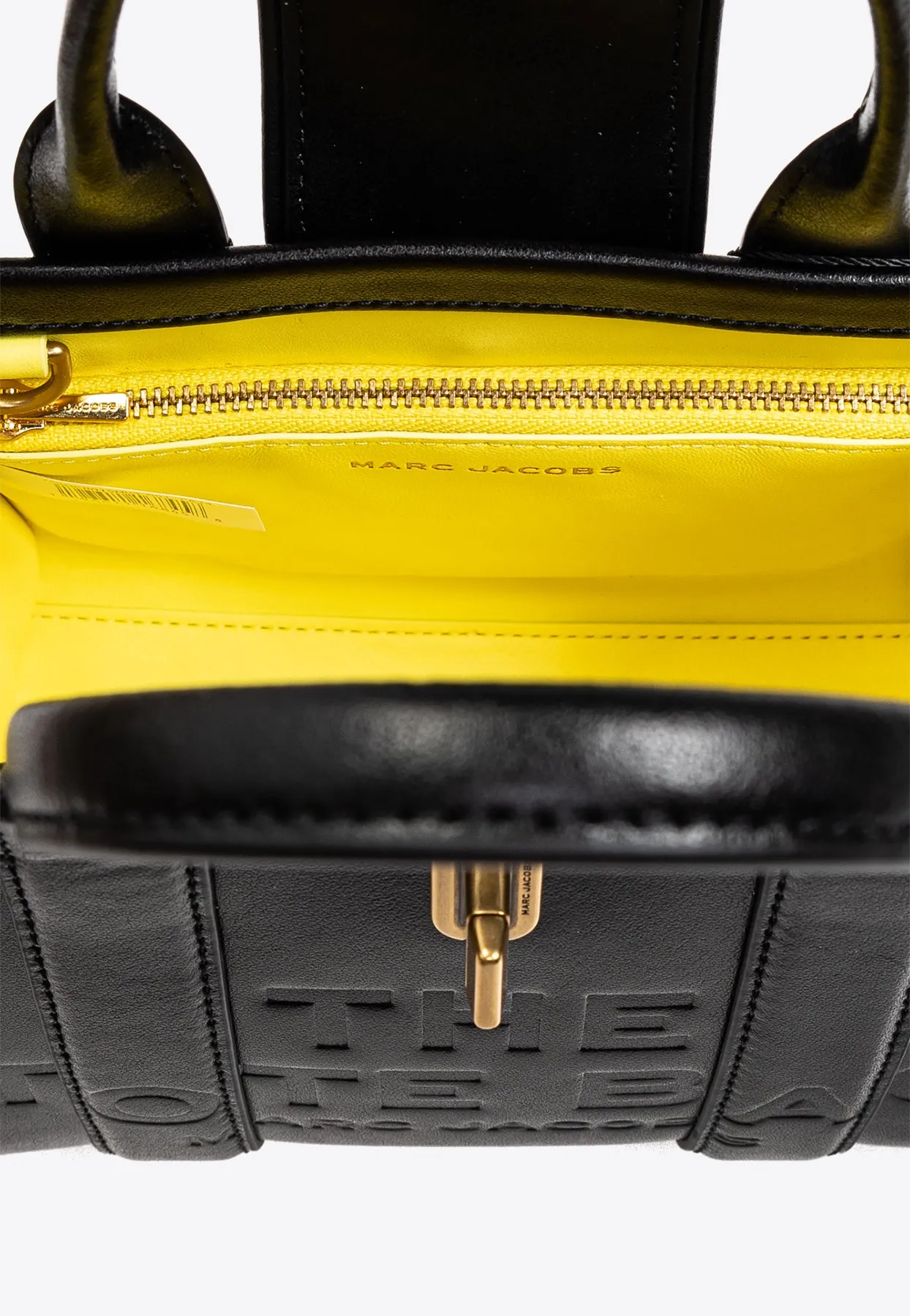 Turnlock Leather Top Handle Bag