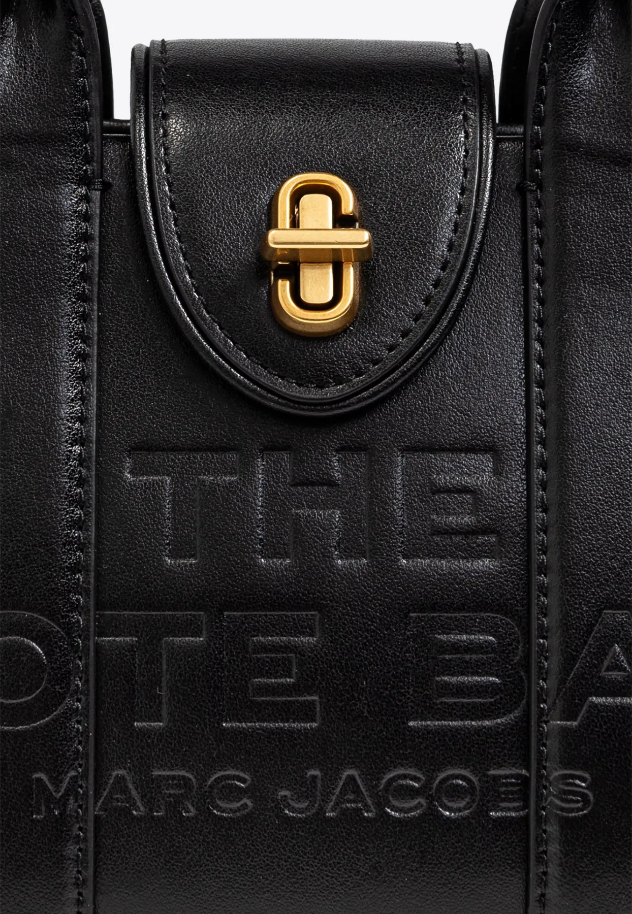 Turnlock Leather Top Handle Bag