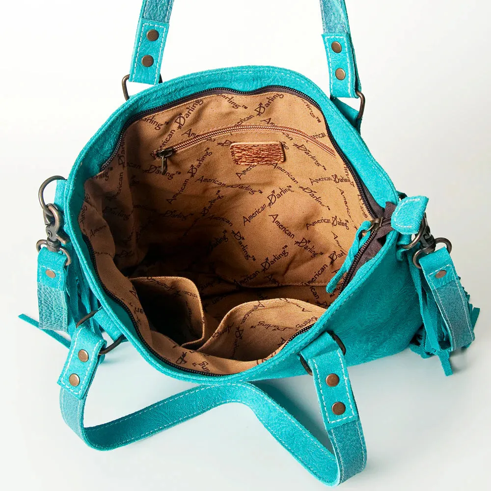 Turquoise Fringe Tote