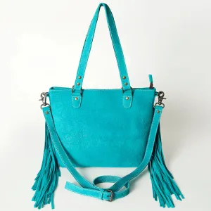 Turquoise Fringe Tote