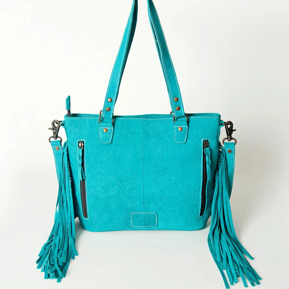 Turquoise Fringe Tote
