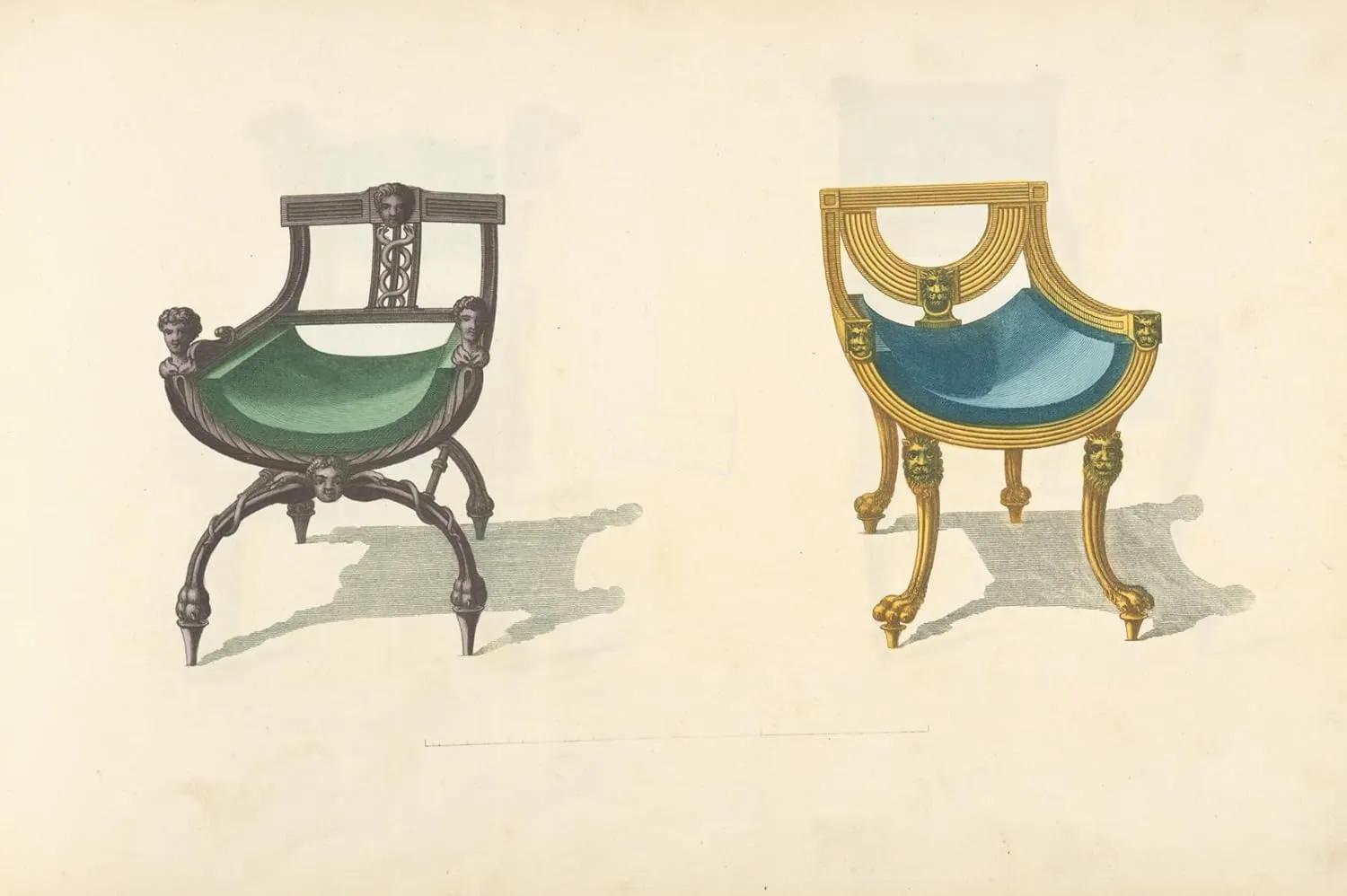 Two chairs with bucket seats (1805-1806) Poster Print by Thomas Sheraton (24 x 36)
