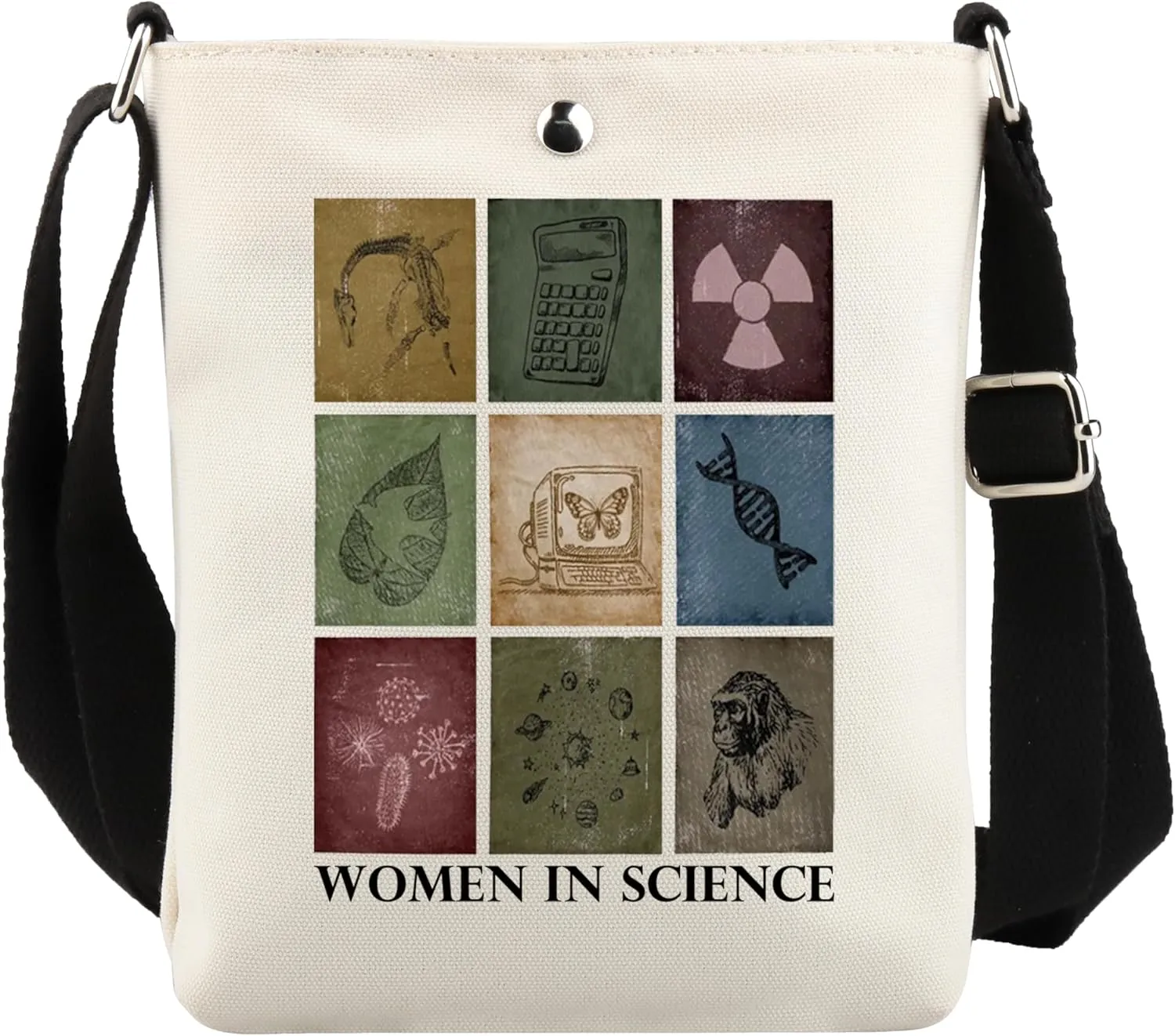 UJIMS Medical Lab Scientist Gift Science Lover Crossbody Bag for Women Science Teacher Phd Feminist Gift