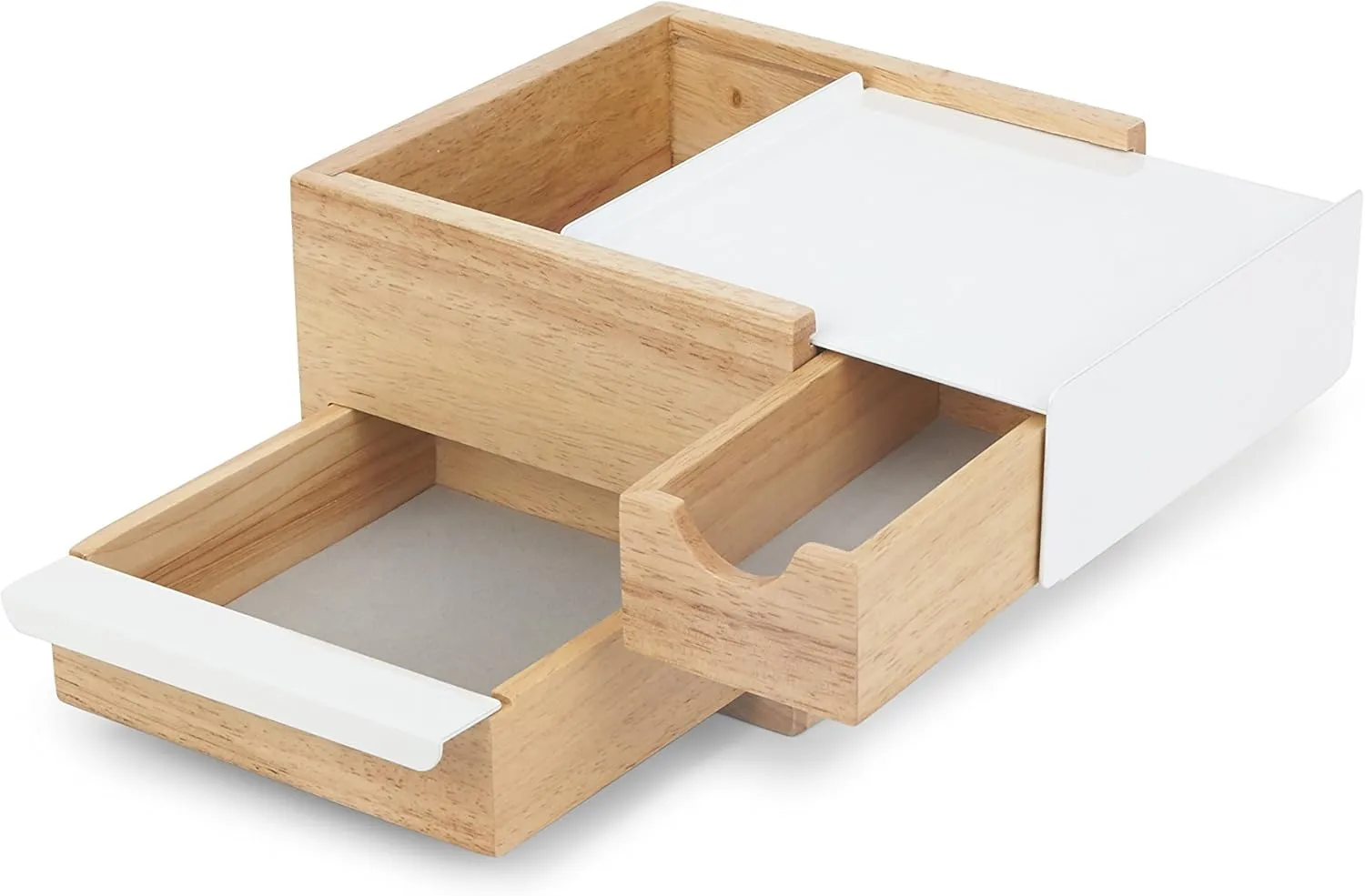 Umbra Mini Stowit Jewelry Box - Modern Keepsake Storage Organizer with Hidden Compartment Drawers
