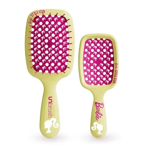 UNbrush Barbie Detangling Brush Duo - Style Icon - Yellow
