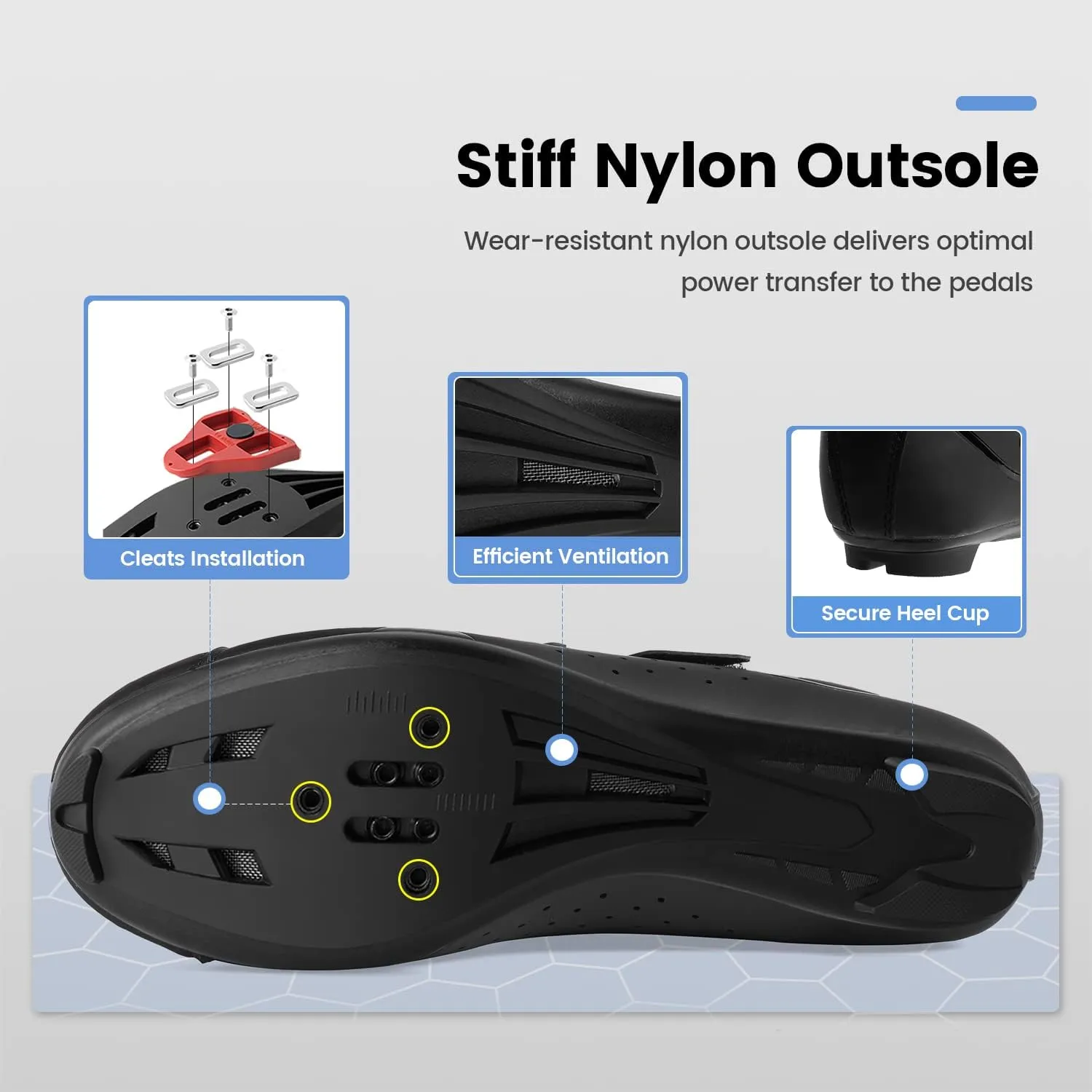 Unisex Cycling Shoes Size 14 Peloton Compatible - Mens Spin Shoes with Look Delta Cleats - Indoor Road Bikes SPD Clips