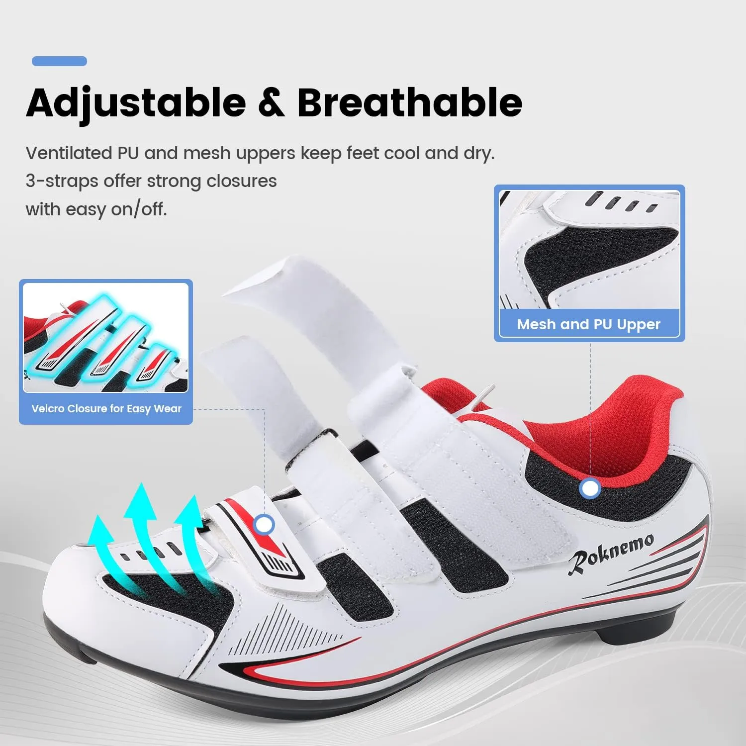 Unisex Cycling Shoes with Look Delta Cleats - Peloton Compatible Spin Shoes with SPD Clips - Indoor Shimano Road Bike for Men Women