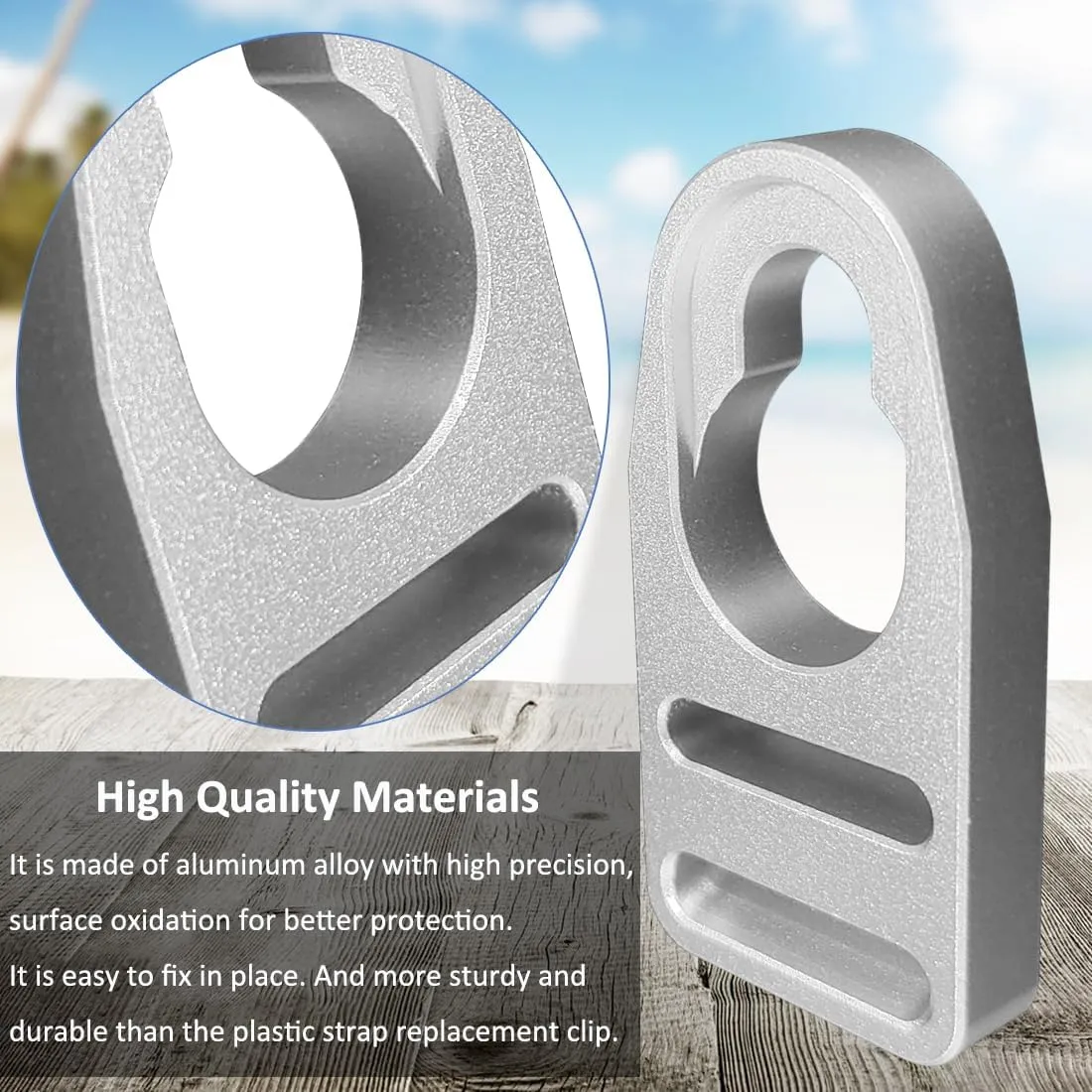 Upgraded Aluminum Kayak Seat Latches Compatible with Kayak Seat Replacement Kit Button Type Straps