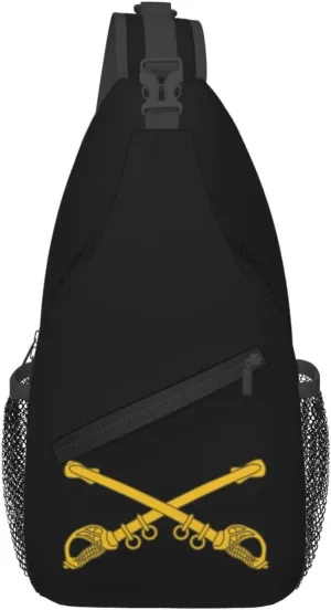 Us Cavalry Branch Insignia Crossbody Bags For Women Men Chest Backpack Gym Shoulder Bag Travel Outdoor Sports Casual Crossbody Bags