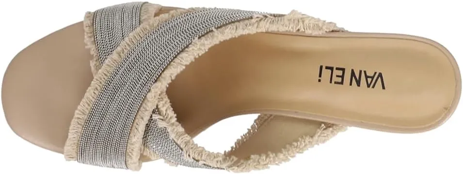 VANELi Womens Levya Slide Casual Sandals Casual Mid Heel 2-3" - Beige