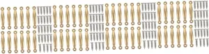 VANZACK 4 Sets Doll House Furniture Accessories Minis Dollhouse Door Knobs Dollhouse Door Handles Doll Furniture Knobs Miniature Door Pulls Miniature Furniture Doll Houses Metal Golden