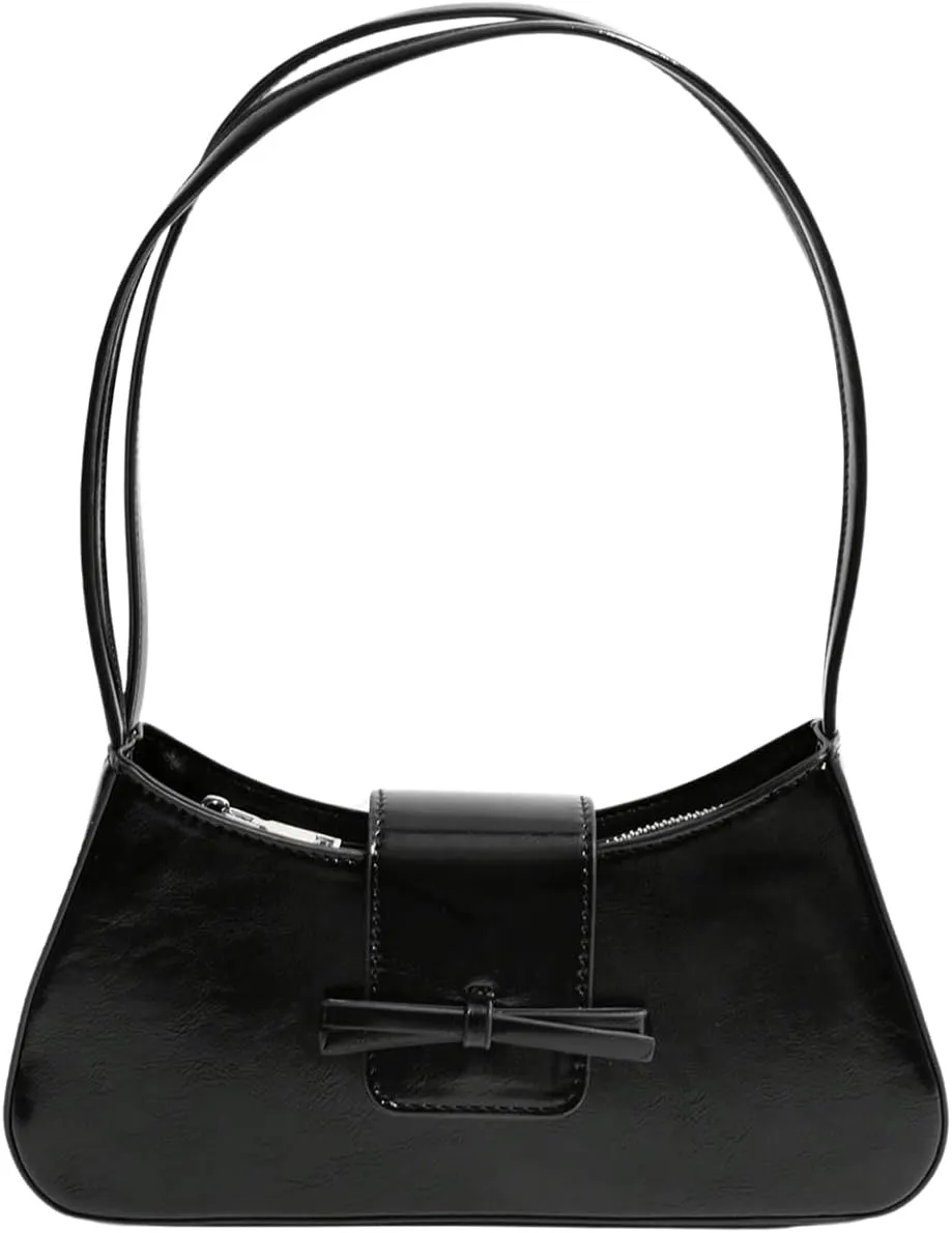 Verdusa Women's PU Leather Zipper Shoulder Bag Top Handle Satchel Bags