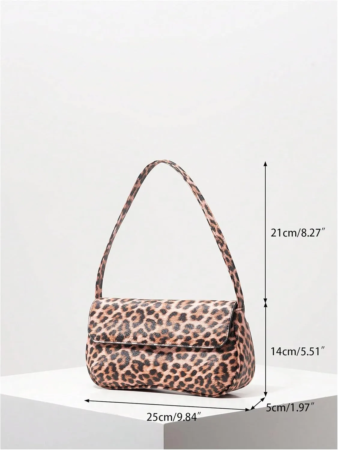 Verdusa Women's Retro Flap Shoulder Bag PU Leather Top Handle Underarm Bag Purse