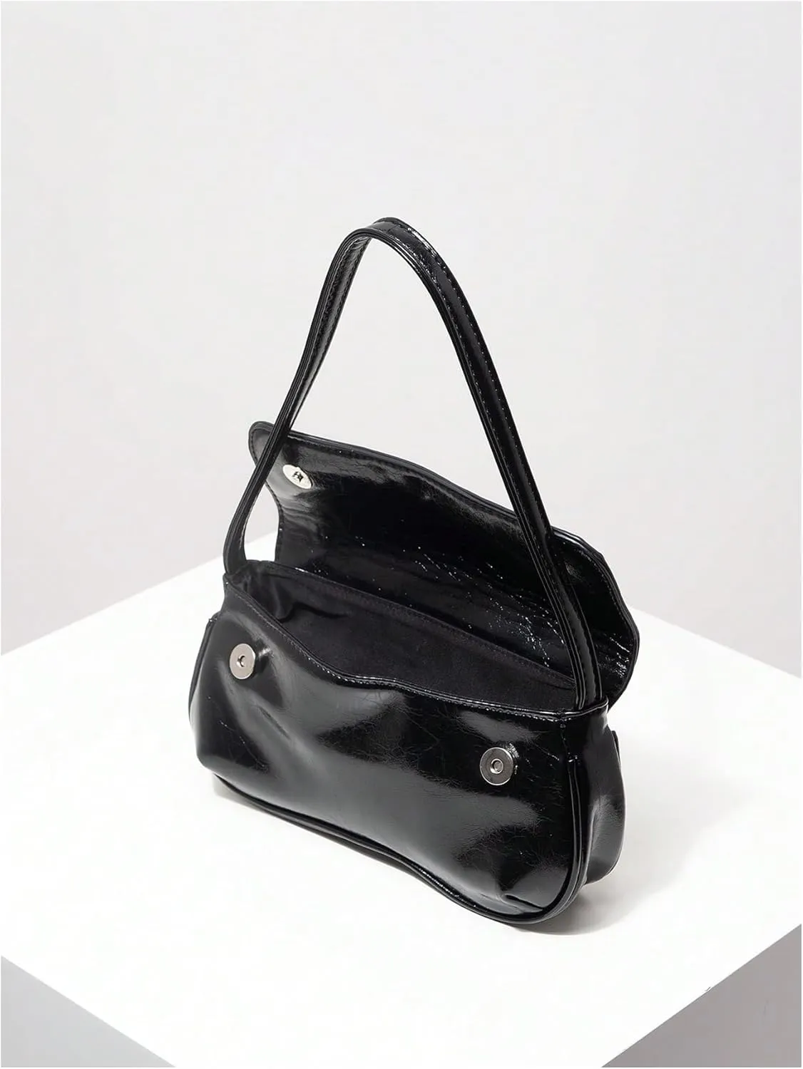 Verdusa Women's Retro Flap Shoulder Bag PU Leather Top Handle Underarm Bag Purse