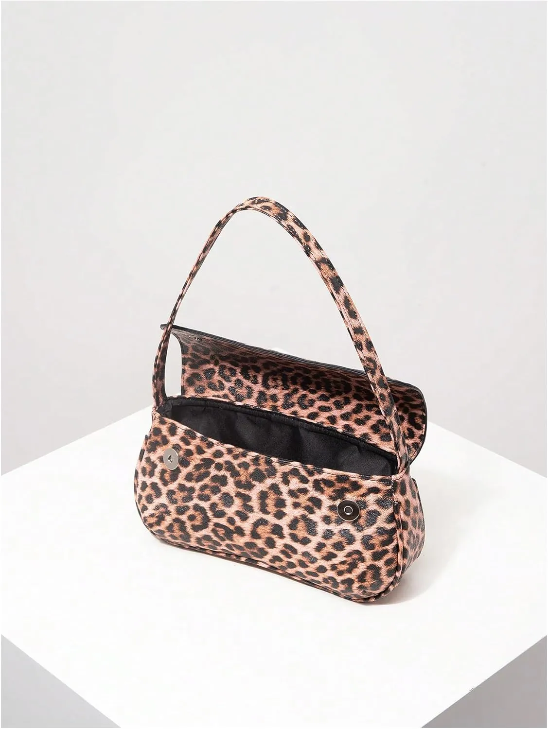Verdusa Women's Retro Flap Shoulder Bag PU Leather Top Handle Underarm Bag Purse