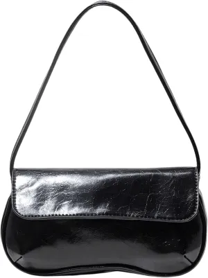 Verdusa Women's Retro Flap Shoulder Bag PU Leather Top Handle Underarm Bag Purse