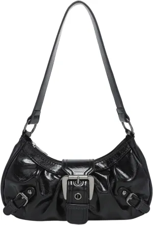 Verdusa Women's Y2k Purse Top Handle Shoulder Bag Buckle Punk Hobo Clutch Purses Bags