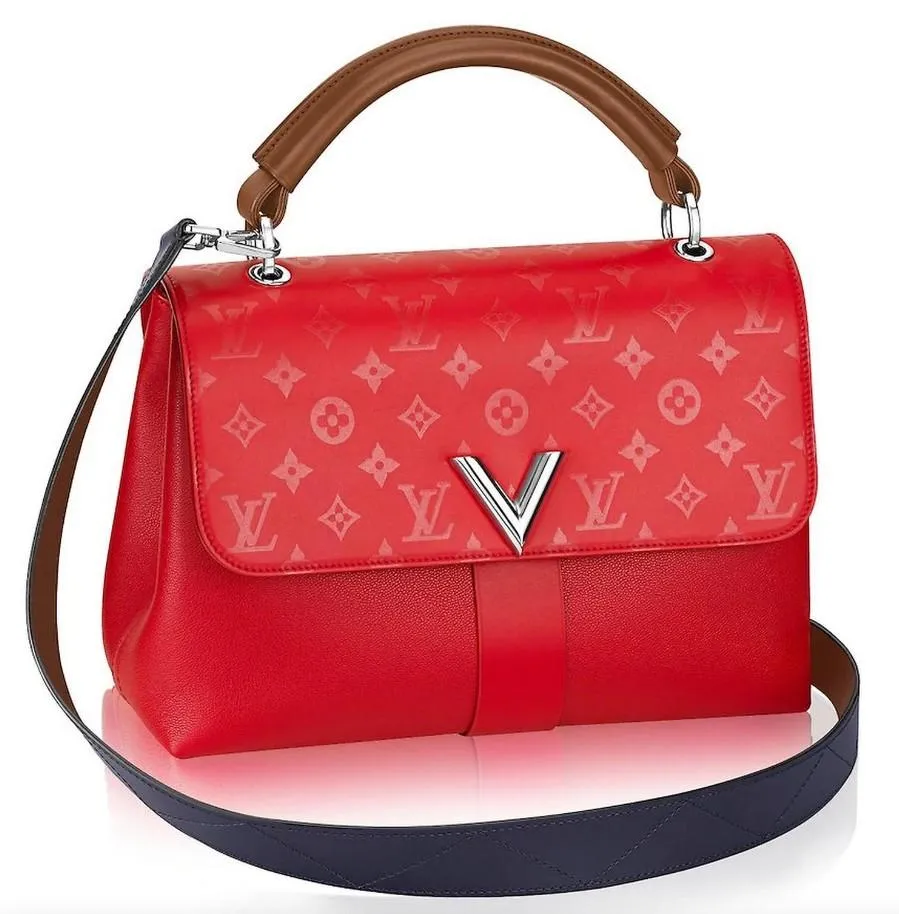 Very One Handle Leather Handbag - Rubis Red or Sesame