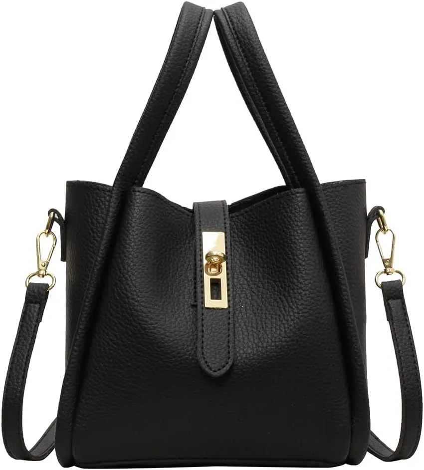 Vintage Bucket Bags Bucket Crossbody Purses For Women Small Trendy Bucket Handbag Mini Faux Leather Top Handle Bag